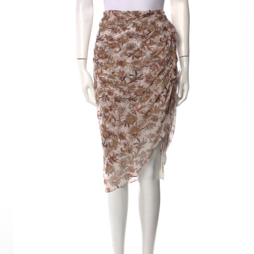 Veronica Beard floral silk chiffon skirt size 6